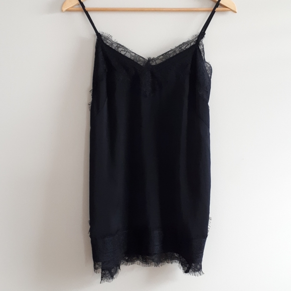 Black Lace Detail Cami Sz XS - Picture 1 of 14